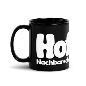 Schwarze glänzende Tasse